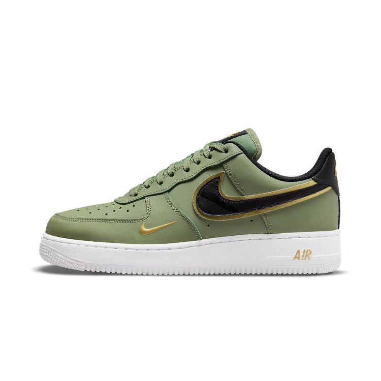 ΝІКЕ ΑΙR FΟRСΕ 1 DOUBLE SWOOSH OLIVE GOLD NOIR