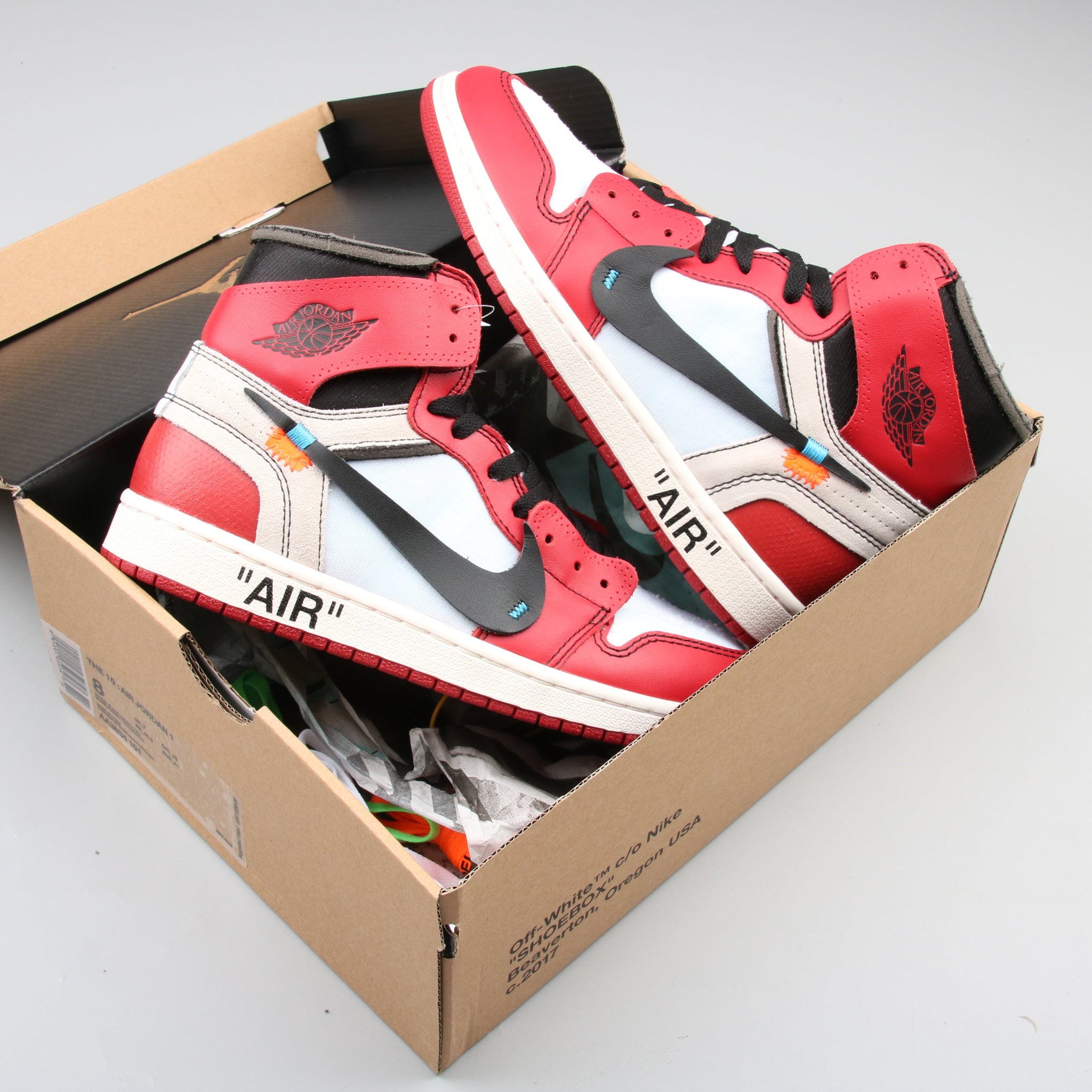 ΑΙR JОRDΑN 1 RETRO HIGH CHICAGO X OFF WHITE